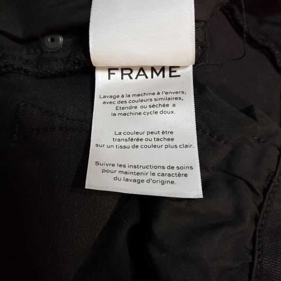 Frame Le Crop Mini Boot Jeans color Herring 'BLACK", Size 26 - Picture 7 of 17